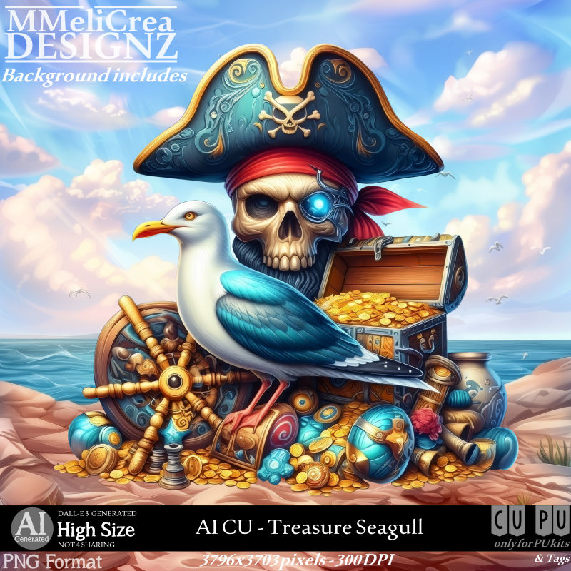 (image for) AI - CU Treasure Seagull (CU4PU/PNG)